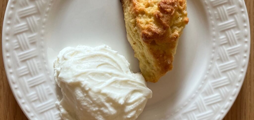 yogurt and a scone