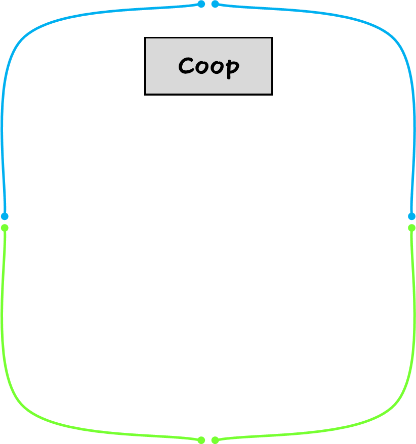 Sketch of coop and surrounding fence.